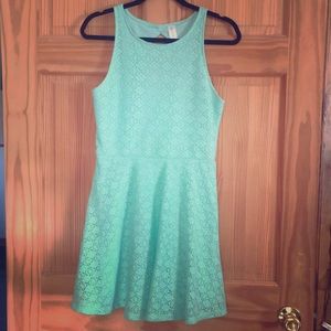 Mint green lace dress